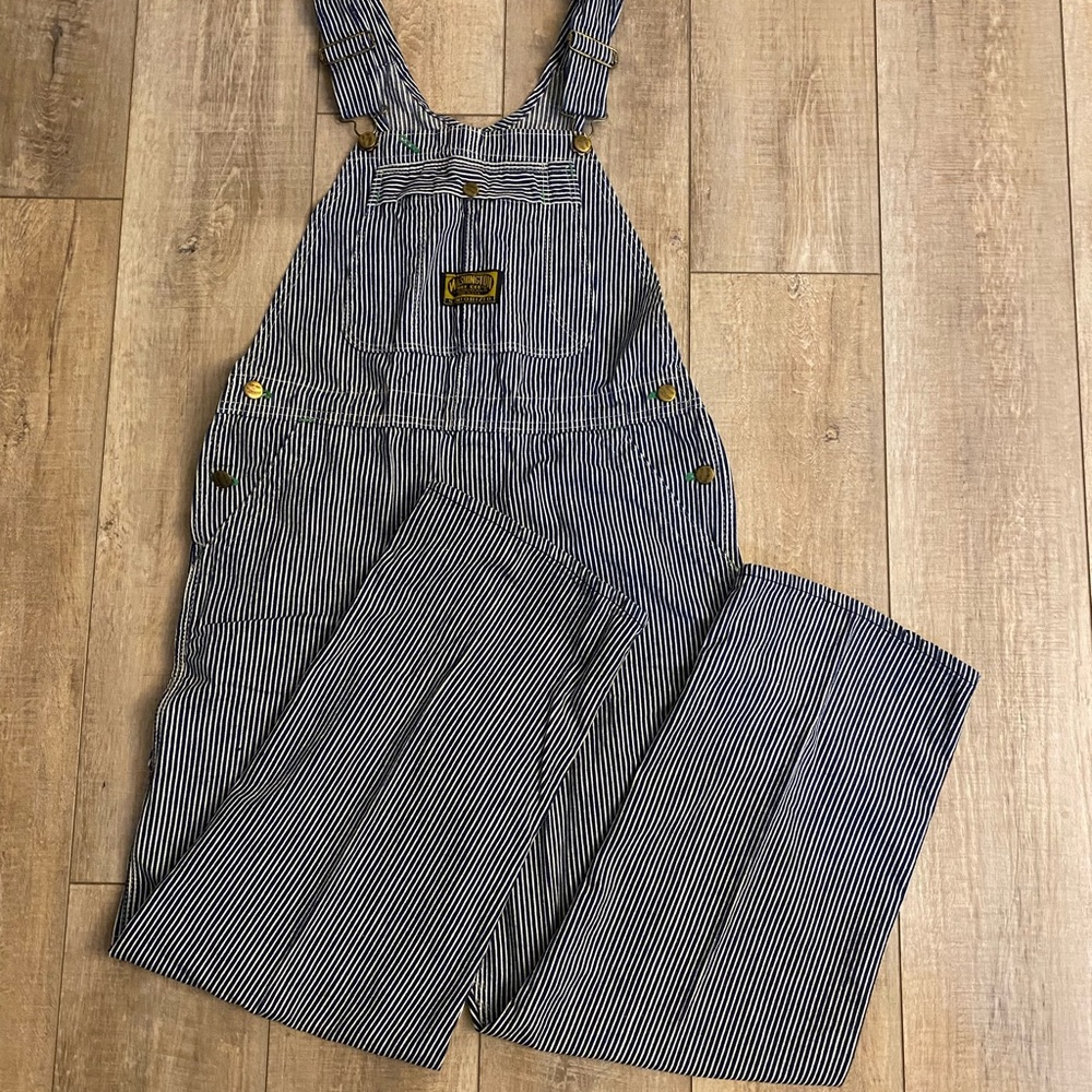 Washington Dee Cee Vintage 70s Hickory Stripe Denim Jean Overalls Men’s Unisex